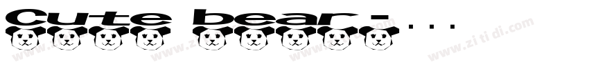 Cute bear字体转换